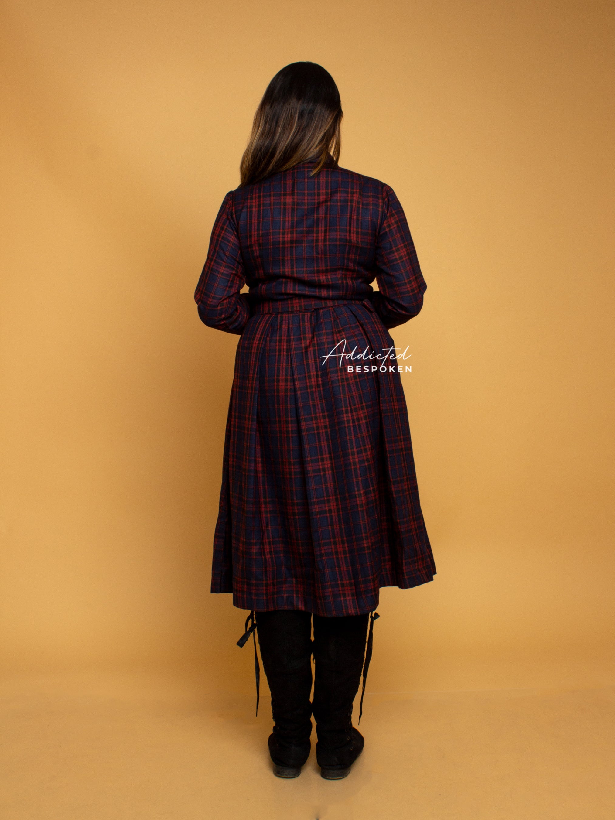 Bold Patterned Check Dress