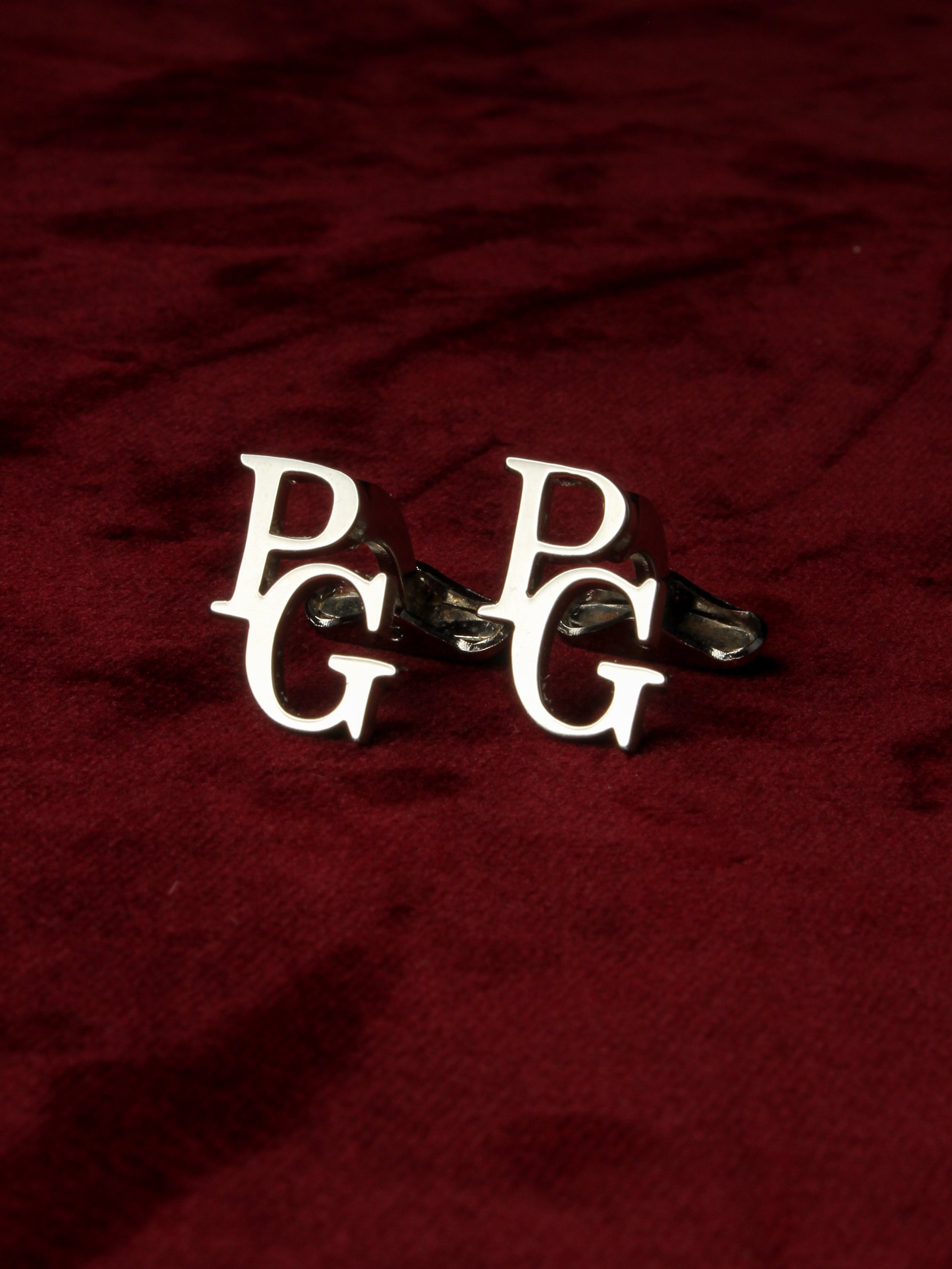 Metal 3D Initials Custom Cufflinks