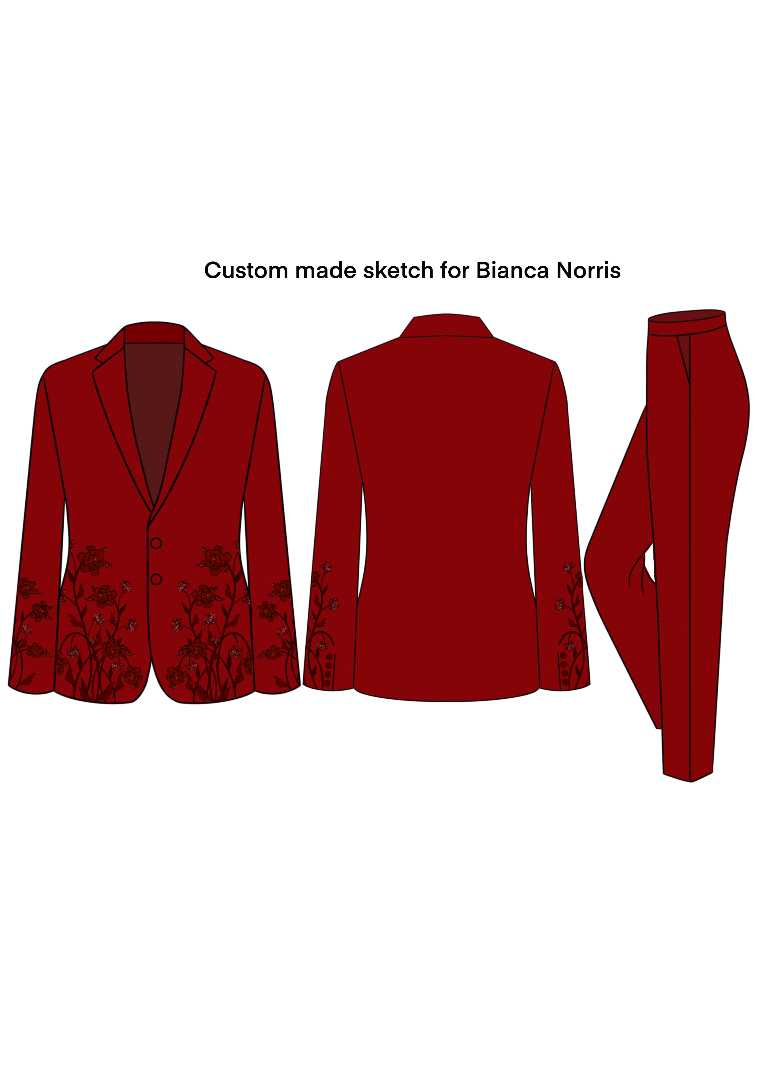 Custom Made suit for Brianca