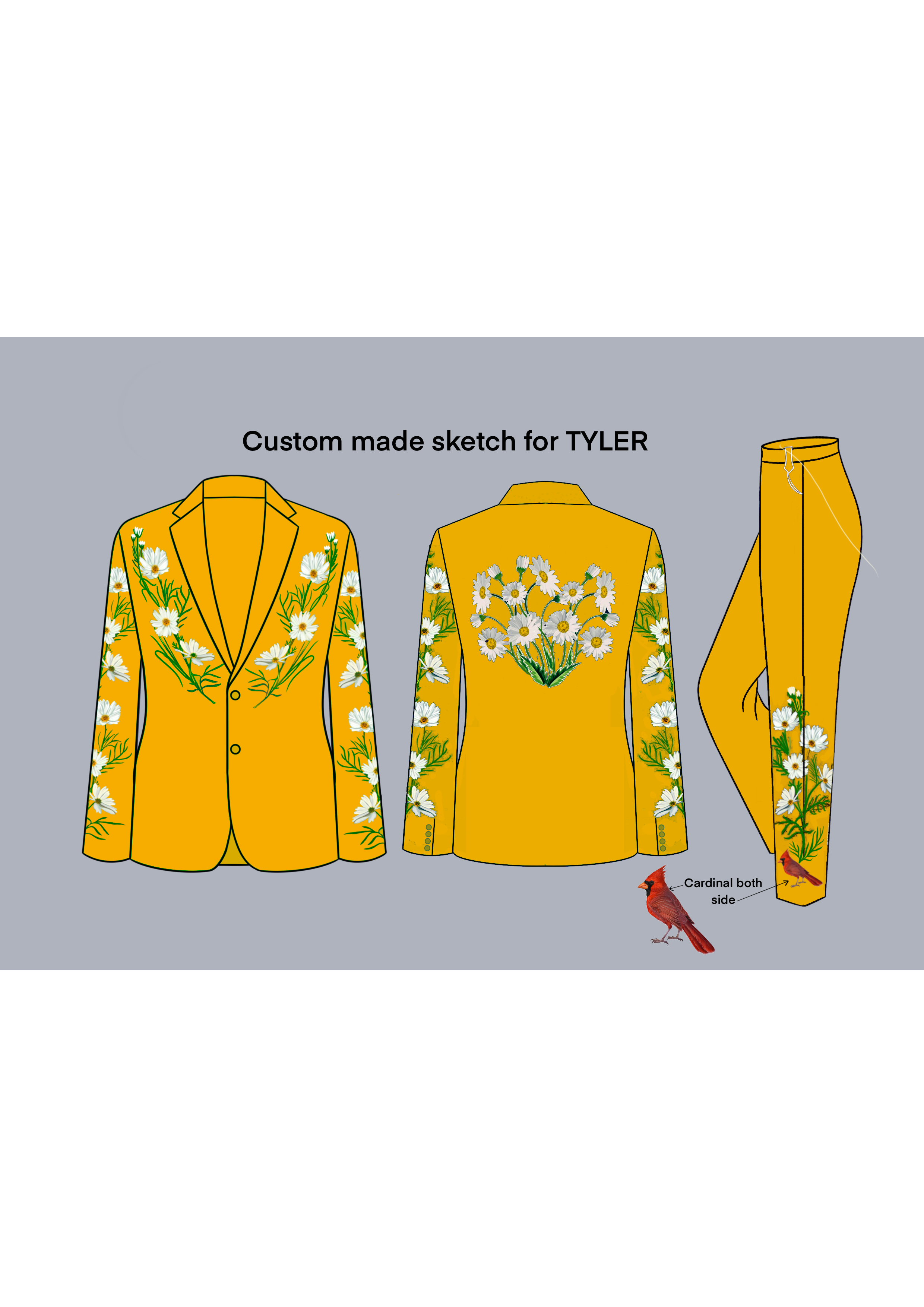 Custom made 2pc suit for Tyler Leggett