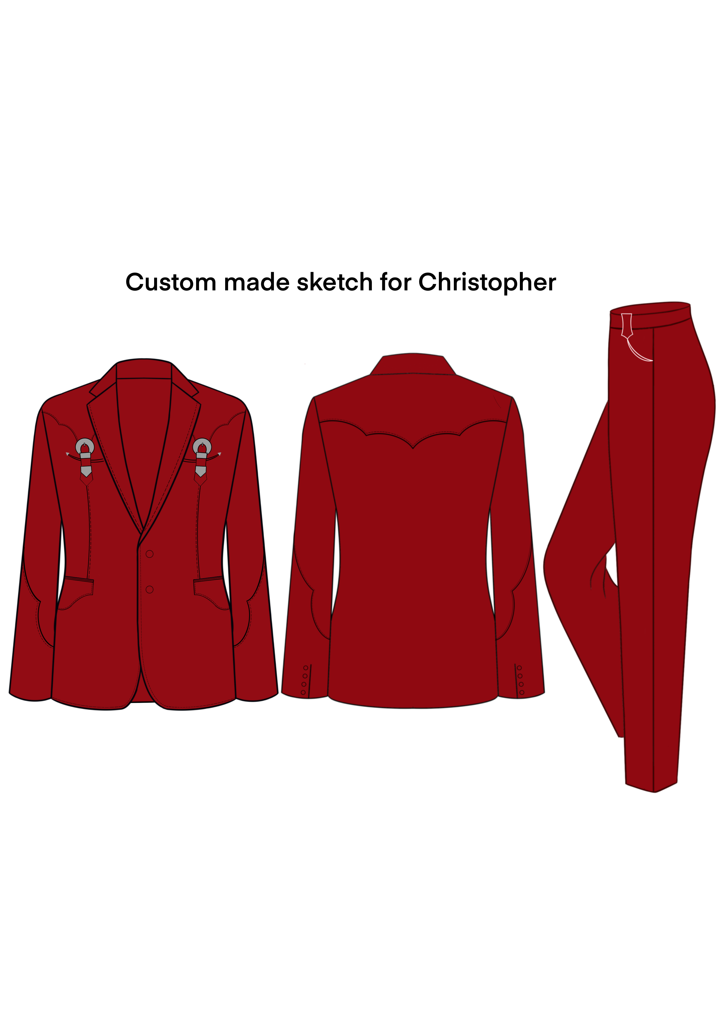 Custom Made 2pc suit for Christopher Goodsell