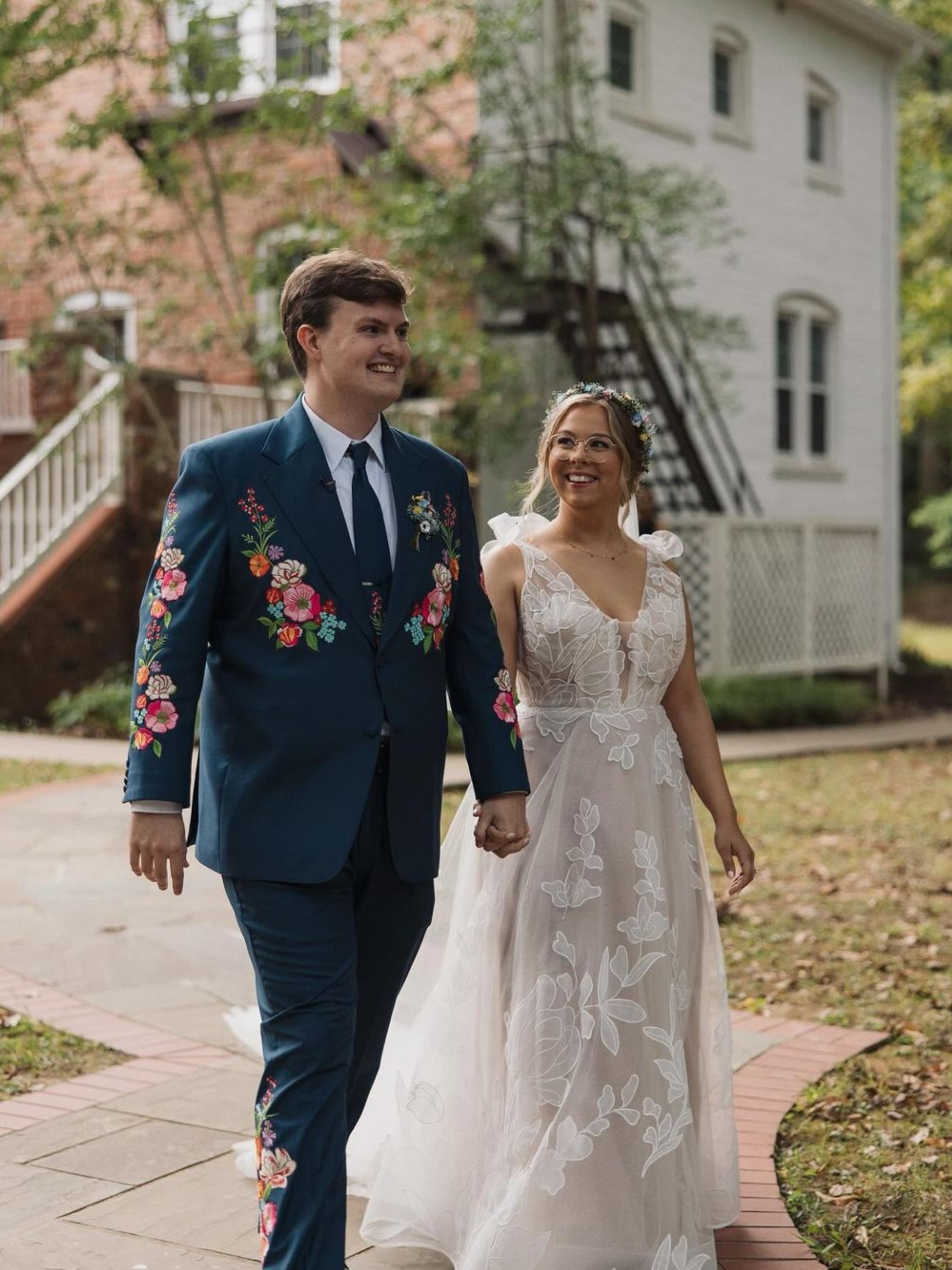 Nature-Inspired Embroidered Suit