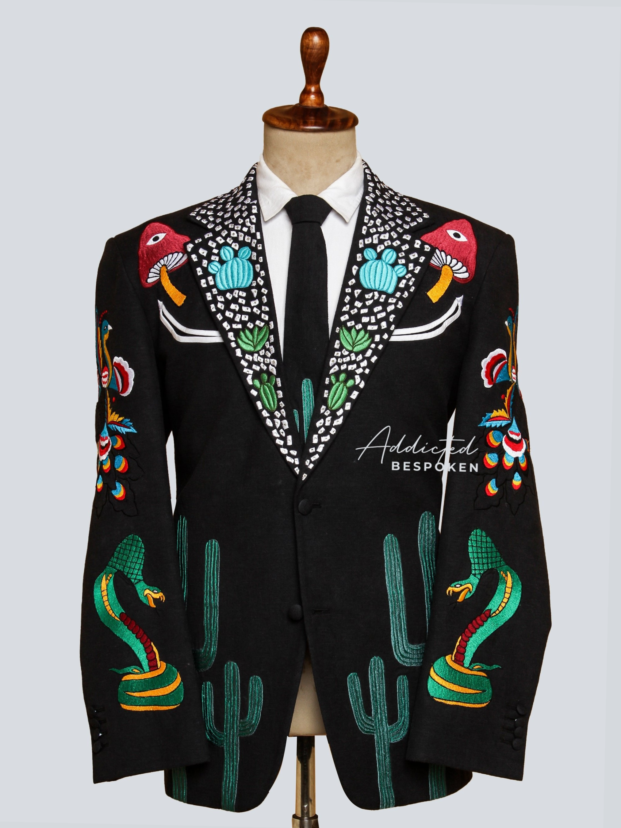 Snake Embroidered Blazer