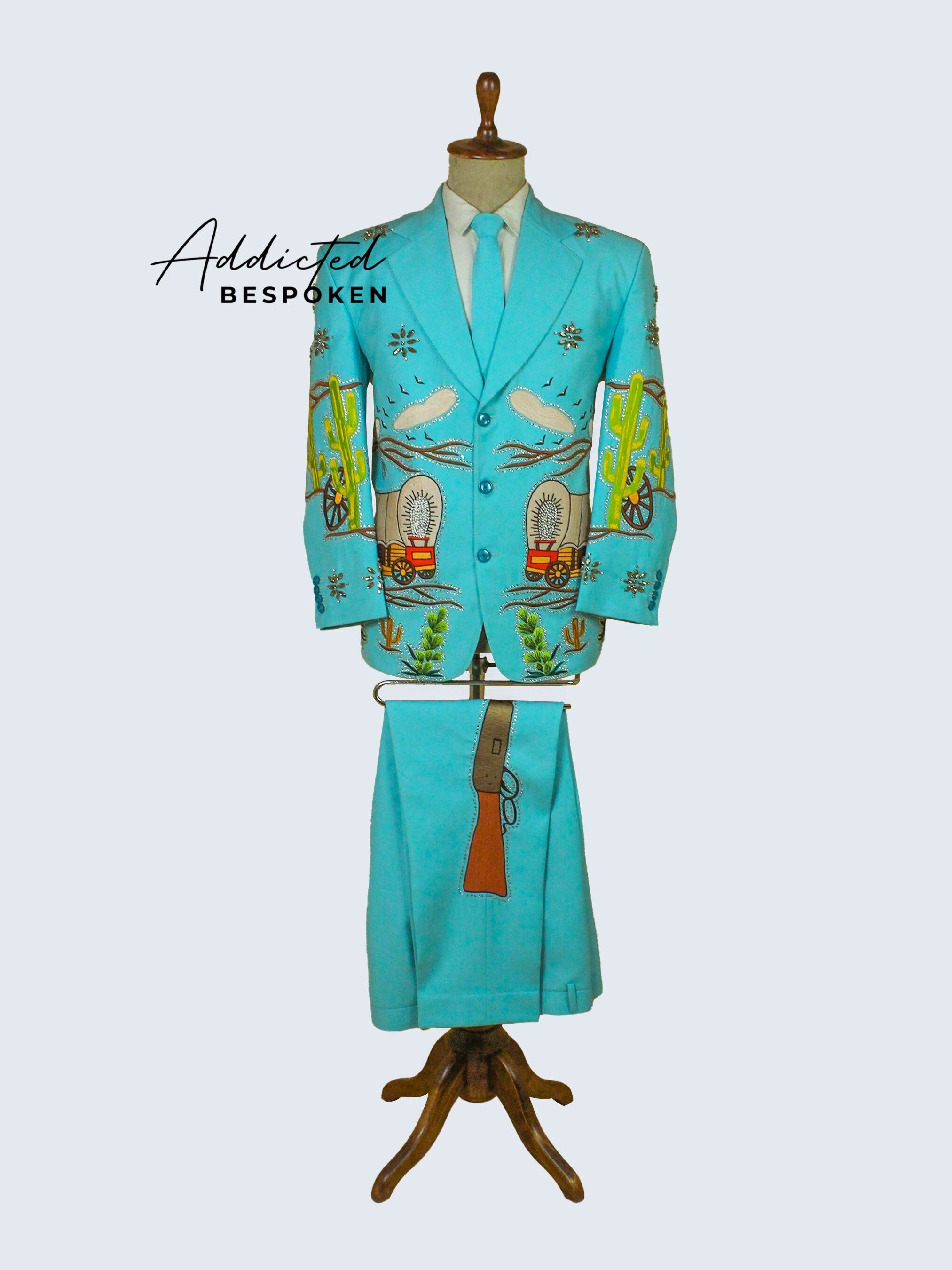 Turquoise Wagon-Themed Suit