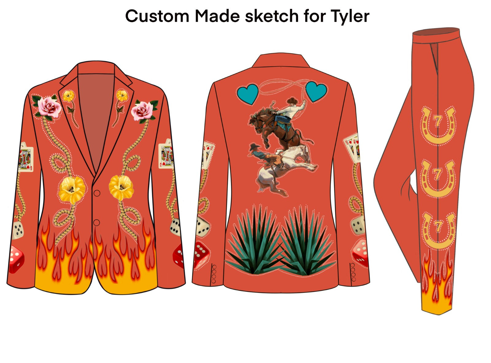 Custom Made Two 2pc Suits for Tyler & Mac