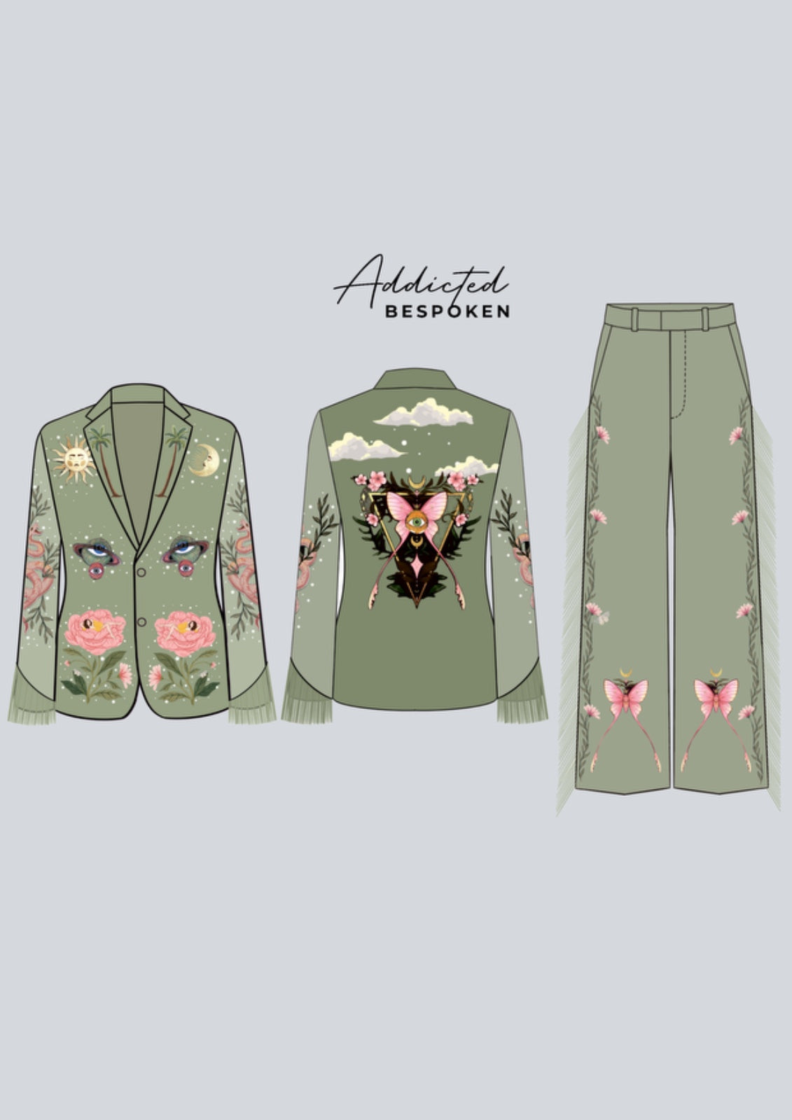 Celestial Garden Embroidered Ensemble