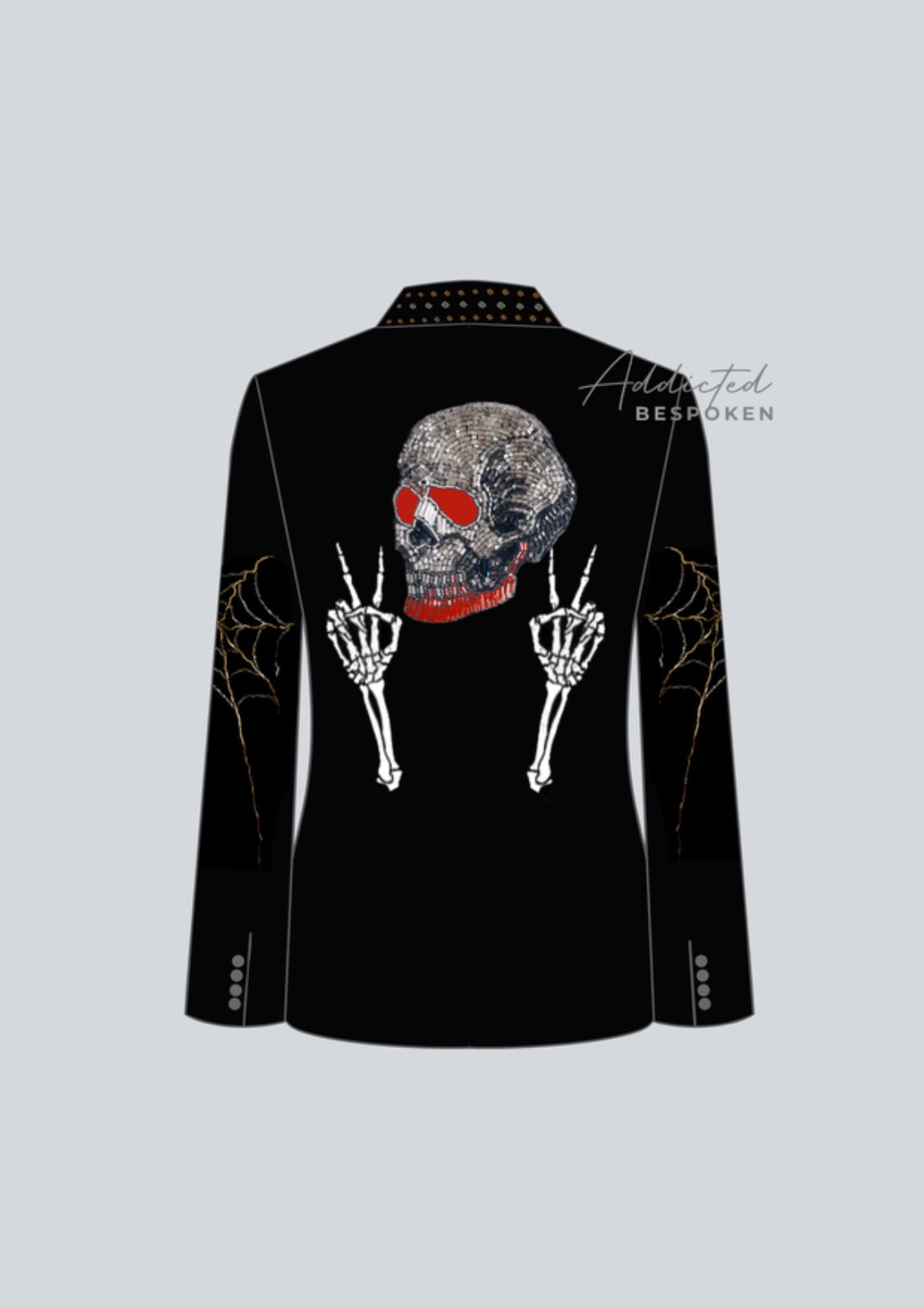 Skeletal Web Embroidered Suit