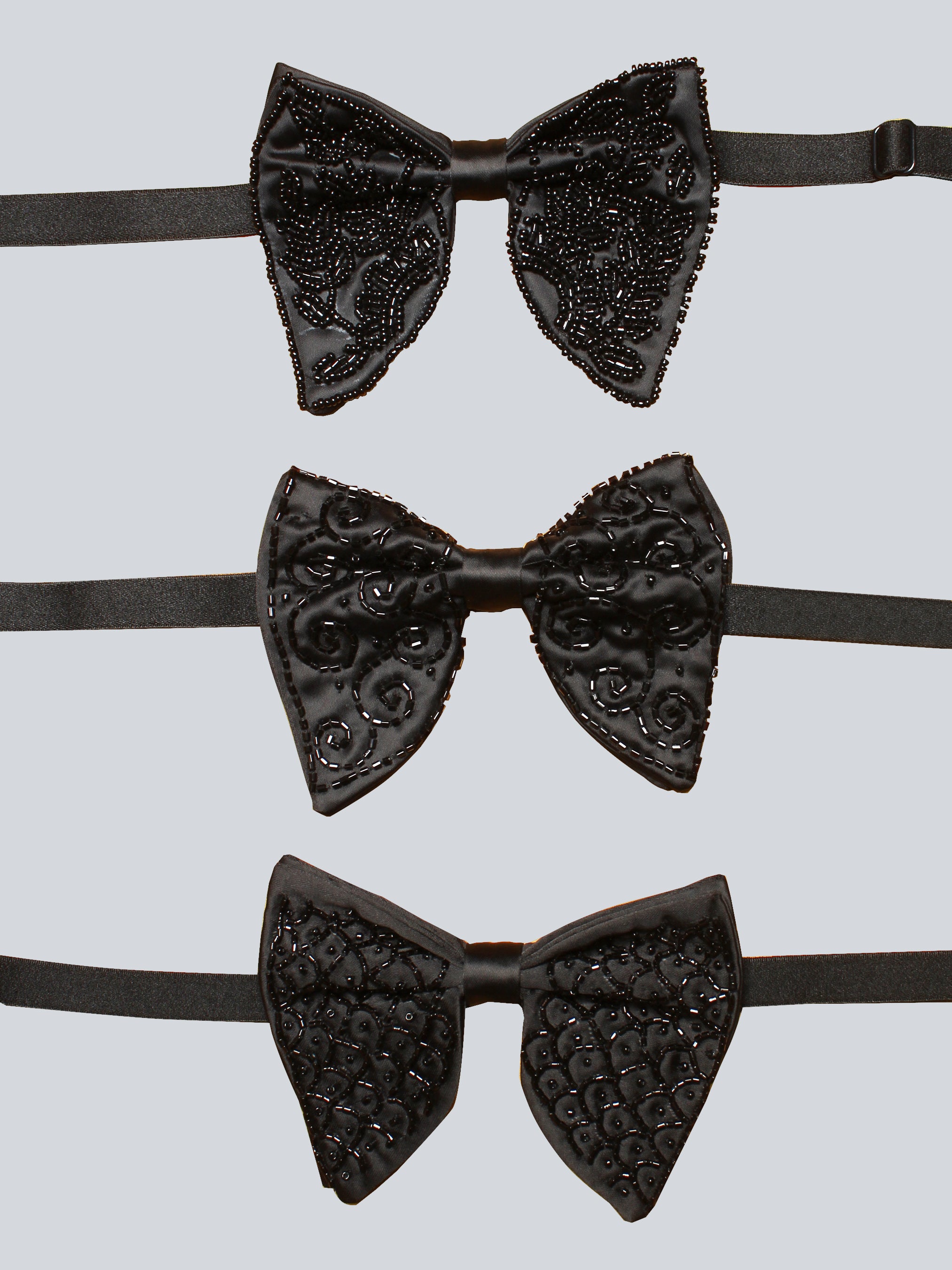 Embellished Neck Bow Trio