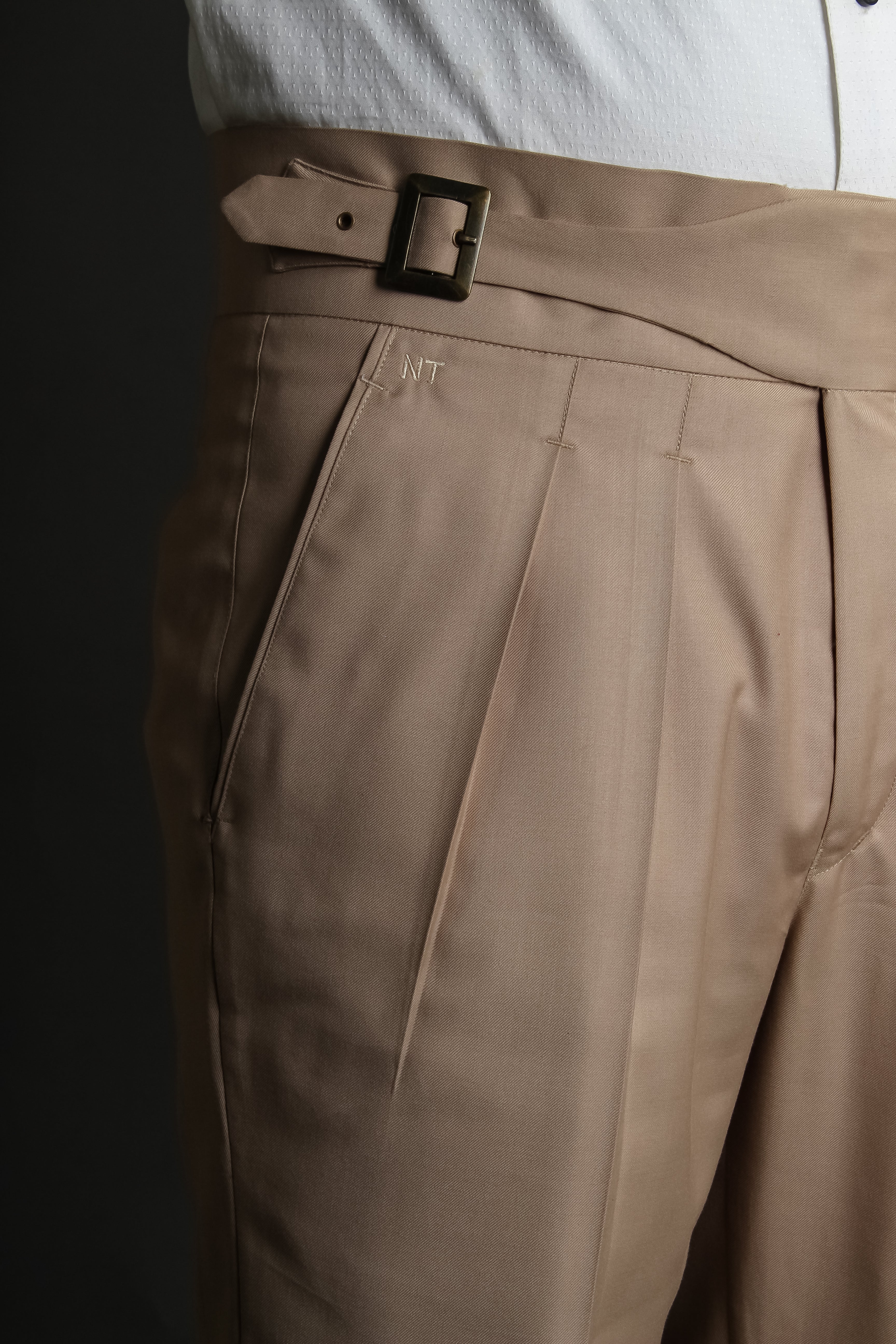 Formal Beige Cotton Pant