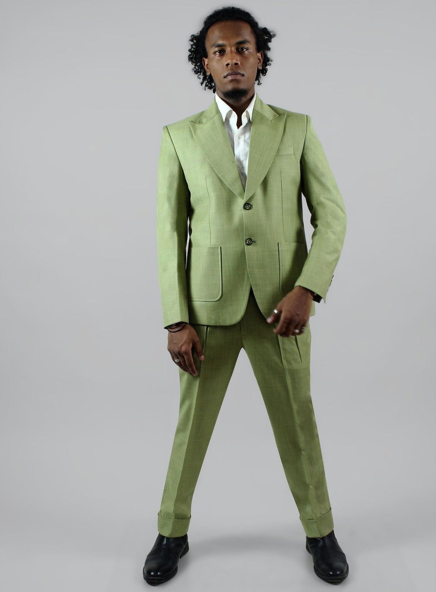 Dapper Green Linen Outfit