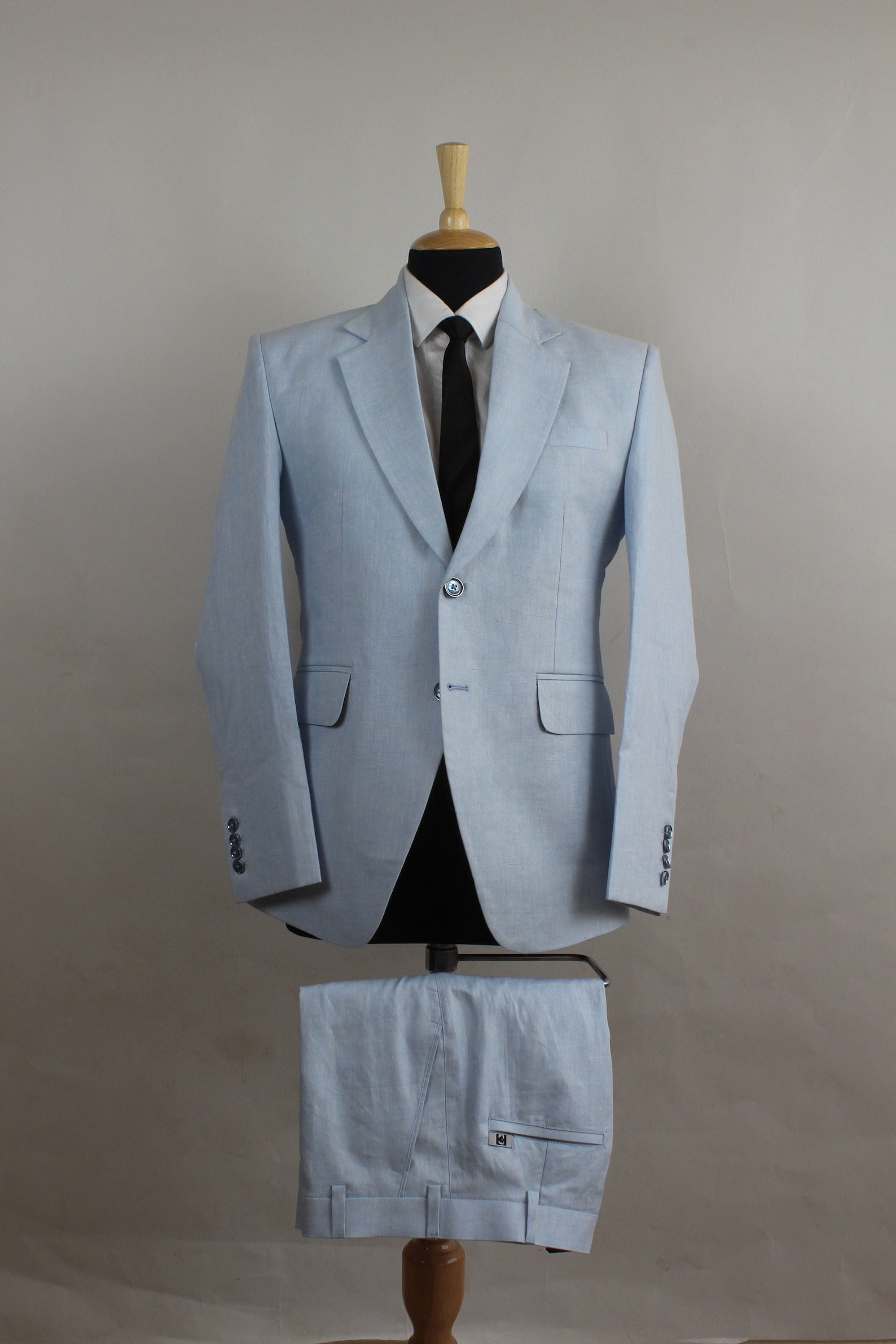  Light Blue Linen Suit